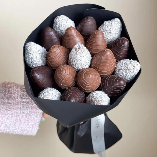 Букет клубники в шоколаде  Шоколадное трио