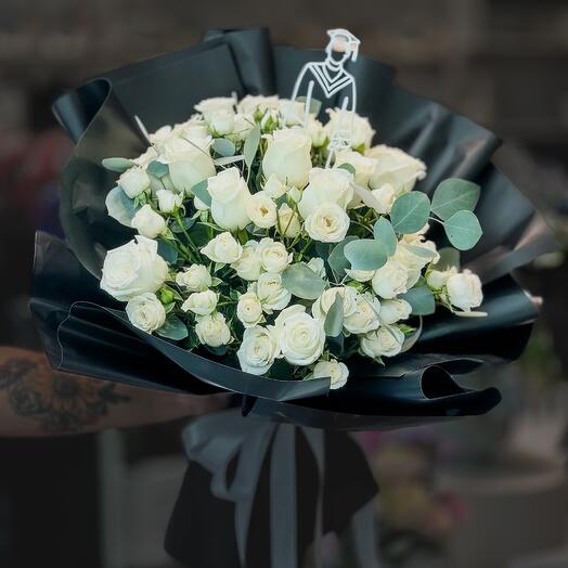 Graduation white Bouquet