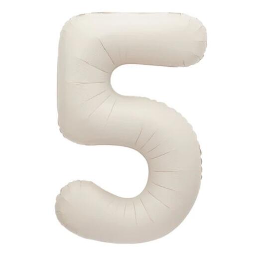 Giant Matte Nude Number 5 Balloon