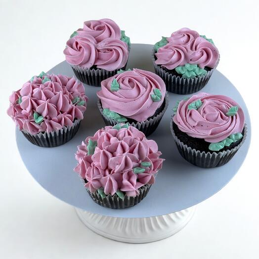 Набор шоколадных капкейков Velvet Bliss 6 шт. | Дубай — в тот же день