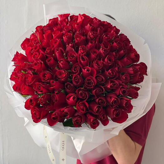 101Love Spell Luxurious Red Roses Bouquet| Anniversary|Birthday|For Her|