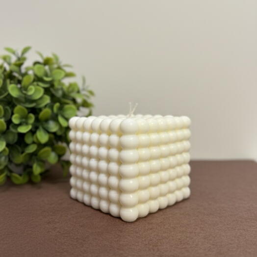 Bubble  Cube  -molded  candle