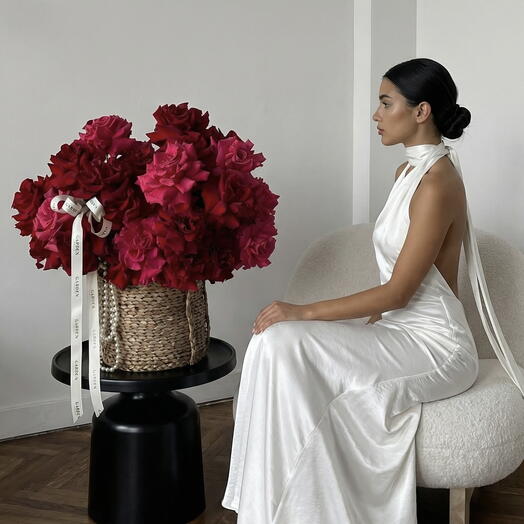 «Argentina» basket (size M) — French rose