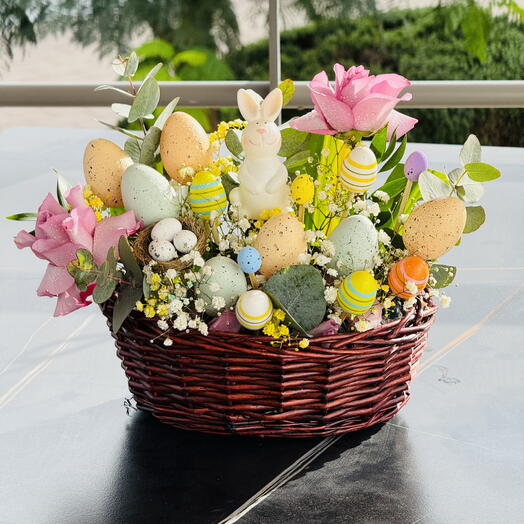 Easter Bunny Egg Nest Basket