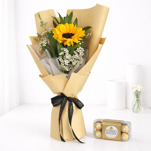 مجموعة شوكولاتة عباد الشمس بابتسامة مشرقة