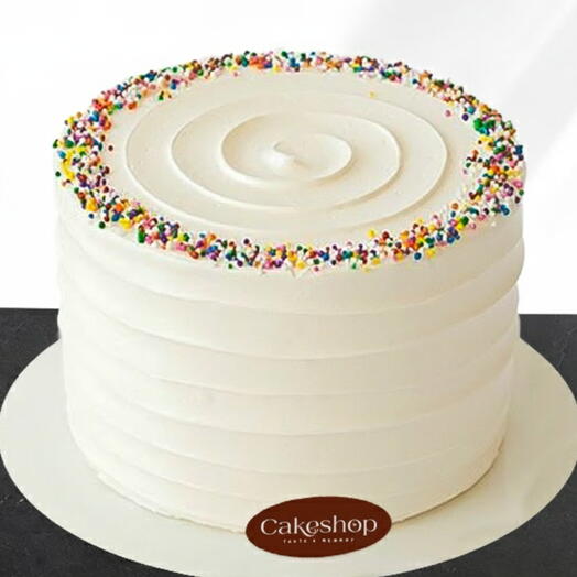 كعكة برشات قوس قزح (خالية من البيض، 1 كجم)