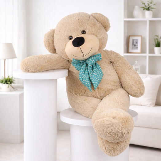 Giant Cream Teddy Bear – 125 cm Luxury Plush Gift