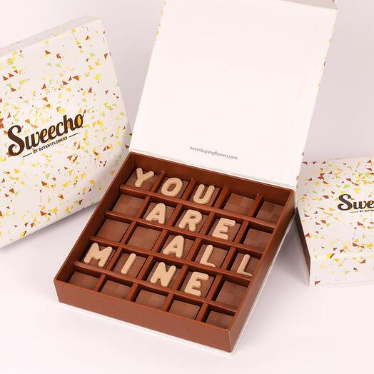 You Are All Mine Chocolates By Sweecho