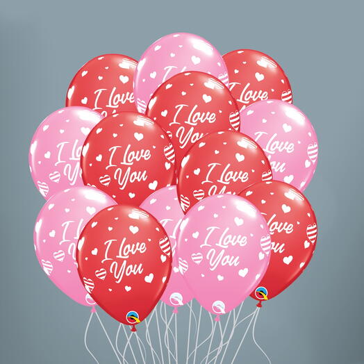 15 Pink And Red Romance Balloons - 1574
