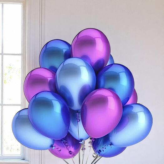 Shiny Blue   Purple Party Balloons – 10 pcs Foil Balloon Set for Celebrations