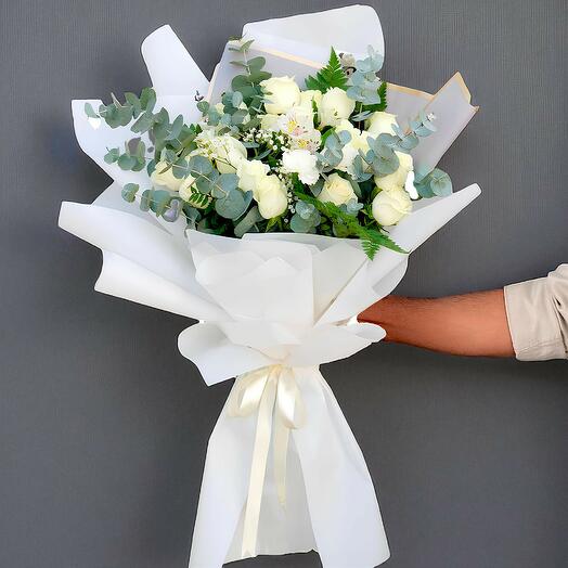 White Rose Bouquet