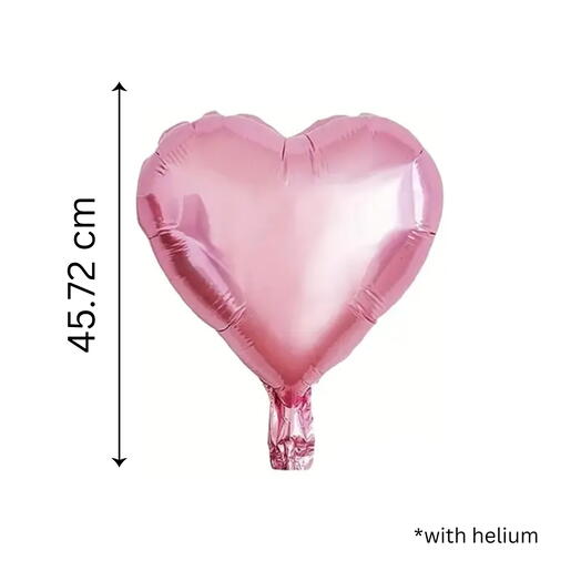 Розовый шар‑сердце 18"