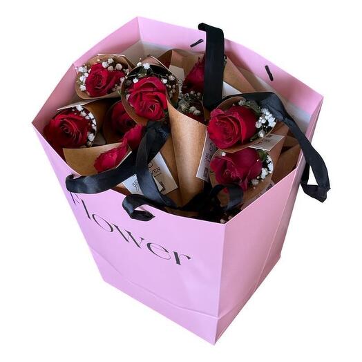 Single Rose Gift Set (Bag of 50 Roses)