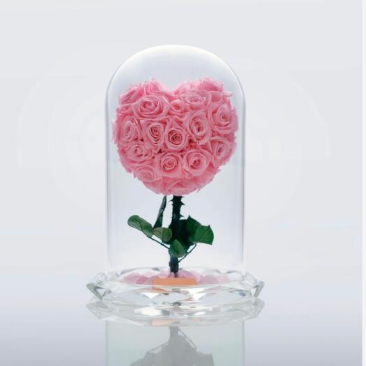 Crystal Infinity Roses pink