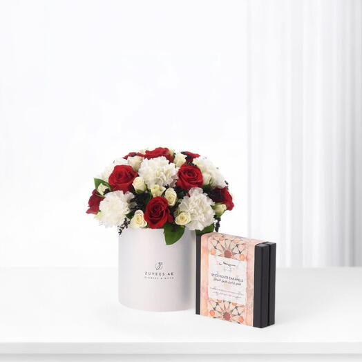 Red Sands Bloom White Box with Mirzam Chocolates