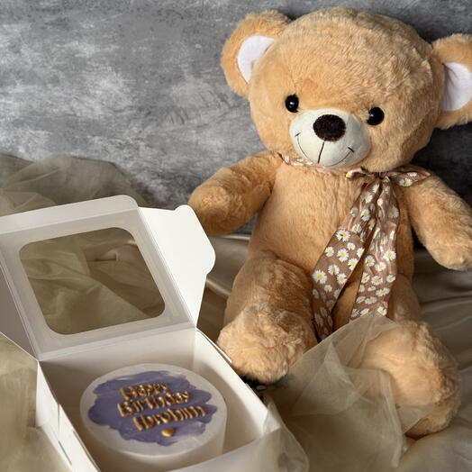 Minicake with soft toy