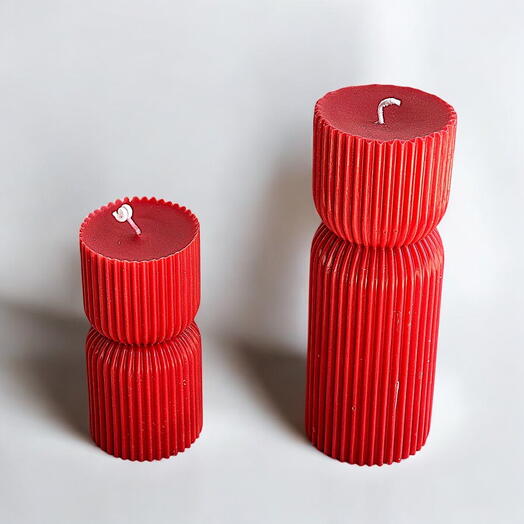 Red Scended Candle Set