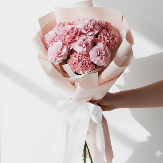 11 Pink Carnations Elegant Wrap