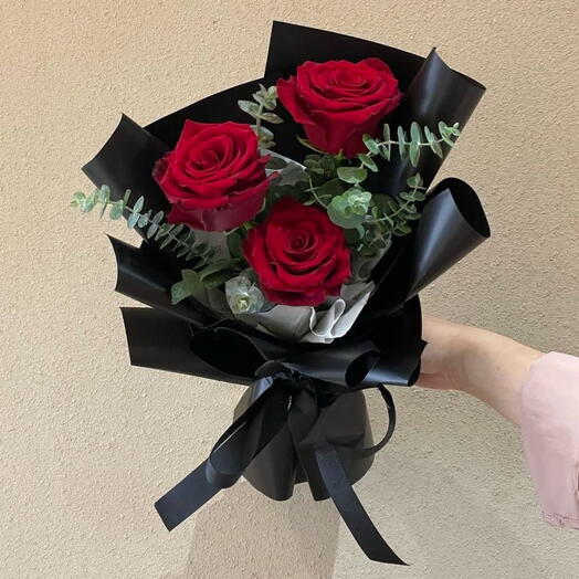 ramo de rosas rojas - 3 rosas