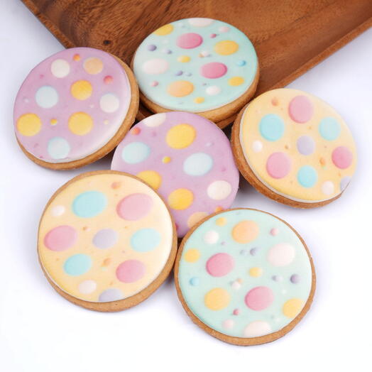 Biscuits de Pâques à pois pastel