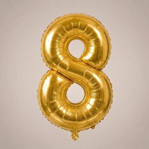 بالون هيليوم رقم 8 أزرق مقاس 32 بوصة – زينة عيد ميلاد/ذكرى | أبوظبي