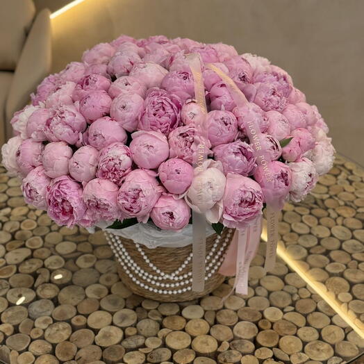 Luxury Peony Basket