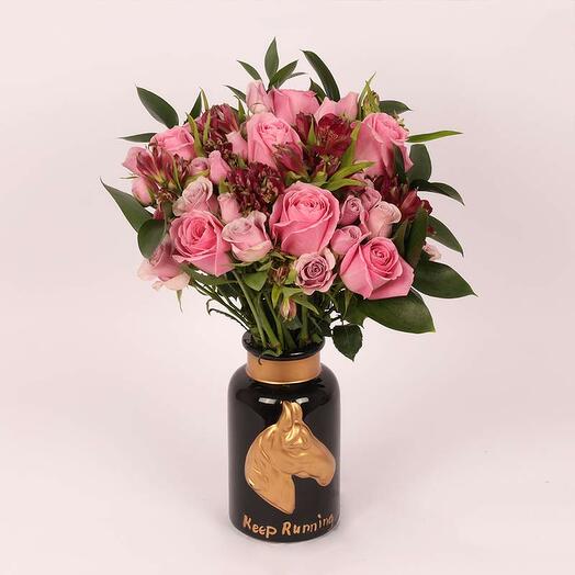 Duo floral violet et rose