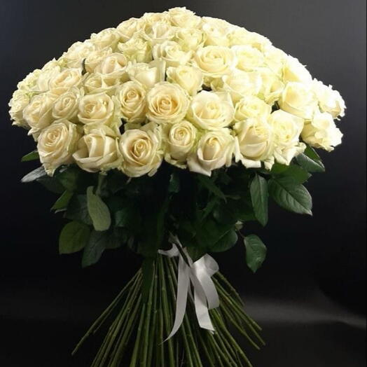101 white rose bouquet