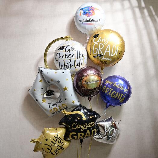 7-Piece Graduation Foil Balloon Set  6793