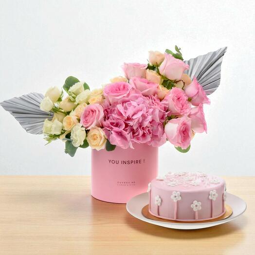 Коробка серебряных крыльев – комбо с тортом