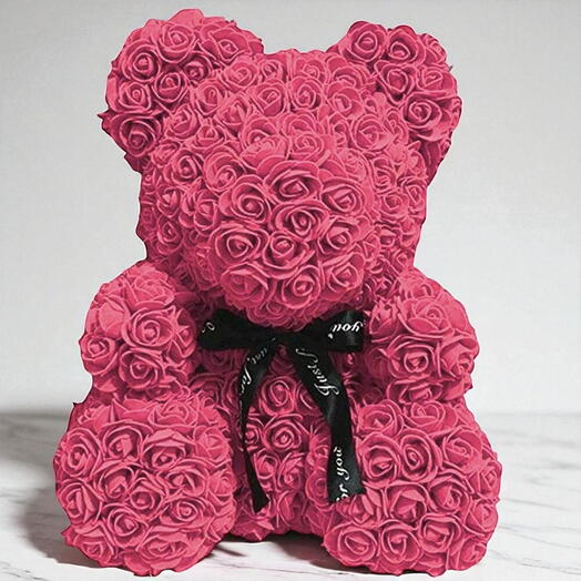 Foam Teddy Bear Pink, 40 cm