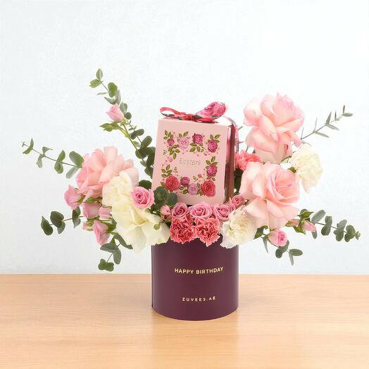 Коробка шоколадных конфет Blushing Elegance Bloom Bostani Birthday