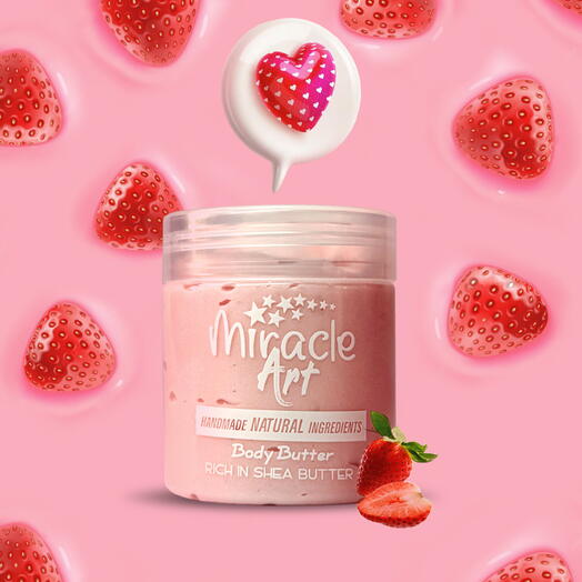 Клубничный поцелуй веганский баттер для тела