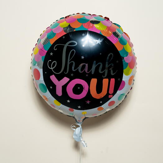 Разноцветный фольгированный шар Спасибо 7321