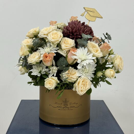 Graduation flower box