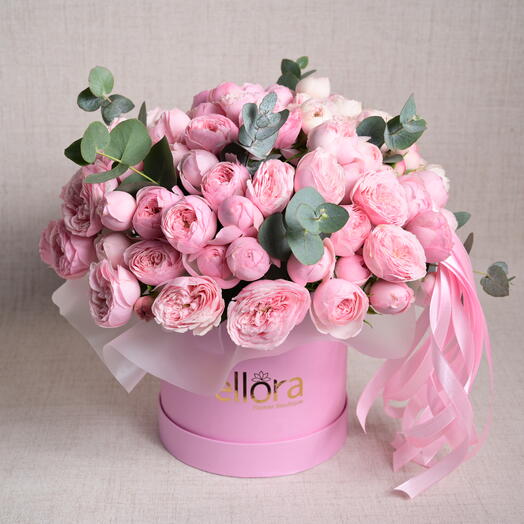 19 розовых роз Mansfield Park Box 6128