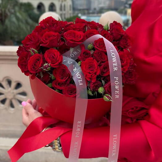 Red Blossoms: A Small Bouquet of 20 Red Roses