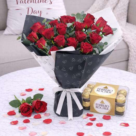 21 Amour Script Roses   Chocolats