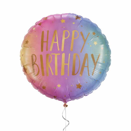 Rainbow Happy Birthday Foil Balloon-18 inch