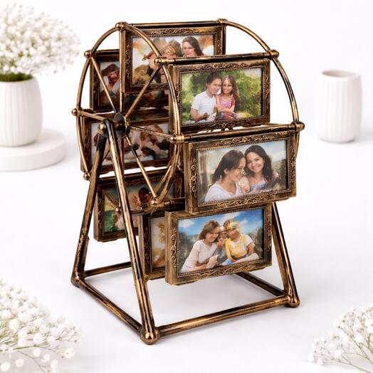 Vintage Ferriss wheel photo frame holder