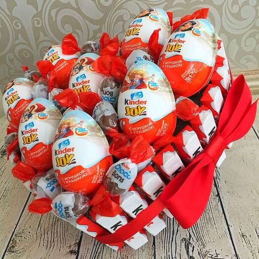 Kinder chocolate heart