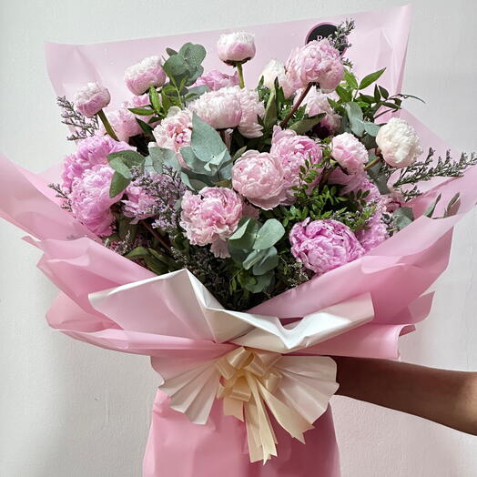 21 Pink Peony Bouquet