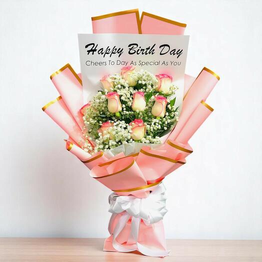 Happy Birthday wrap Bouquet