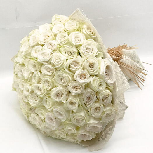 Pure Elegance: Bouquet of 51 White Roses