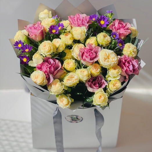 Summer peache  mix bouquet