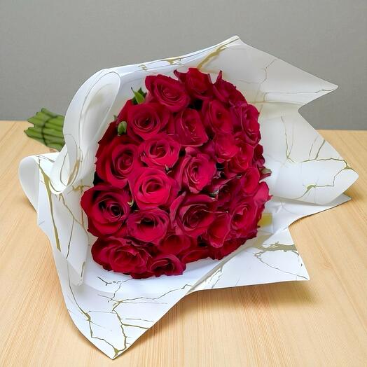 30 Premium Red Roses Bouquet- 2