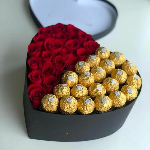 Heartfelt Box Red Roses premium Chocolates