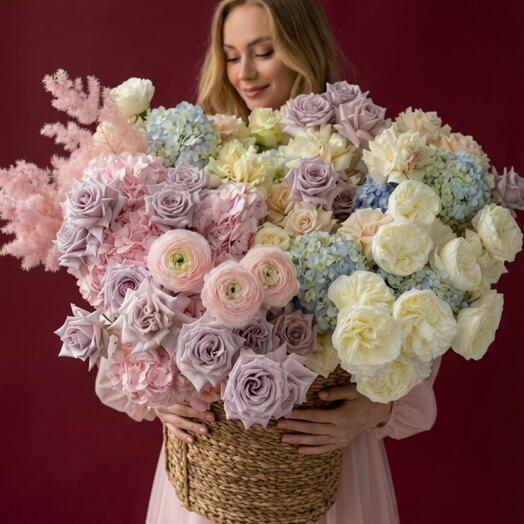 Delicate flower basket