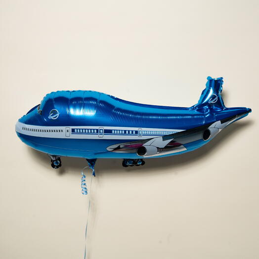 Blue Airplane  Foil Balloon 7335