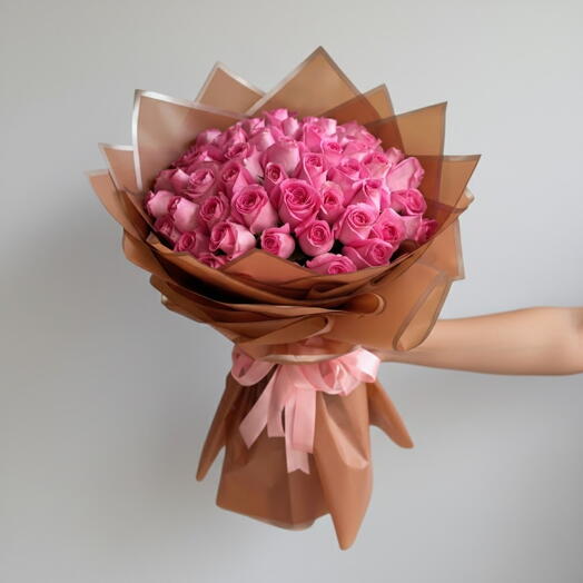 Bouquet of 51 Pink Roses  Luxury Floral Gift of Love   Gratitude